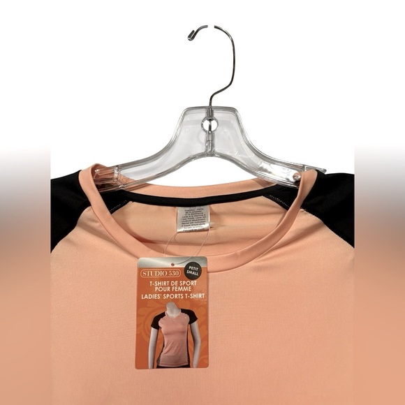 Studio 530, Women's Sports T-Shirt, Small, Peach & Black 🏃‍♀️‍➡️ - Picture 7 of 9